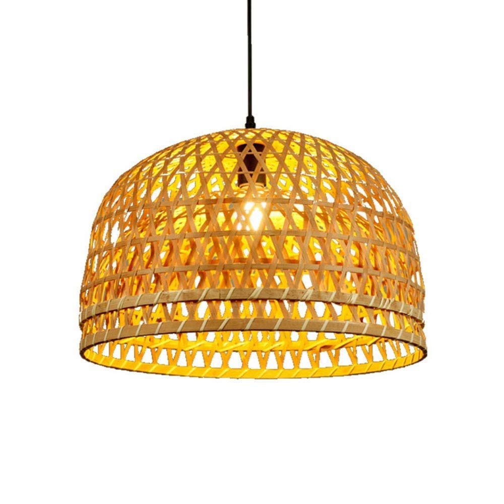 Abinlina One Color Handmade Bamboo Chandelier Pendant Light Fixture For Living Room Bedroom Restaurant