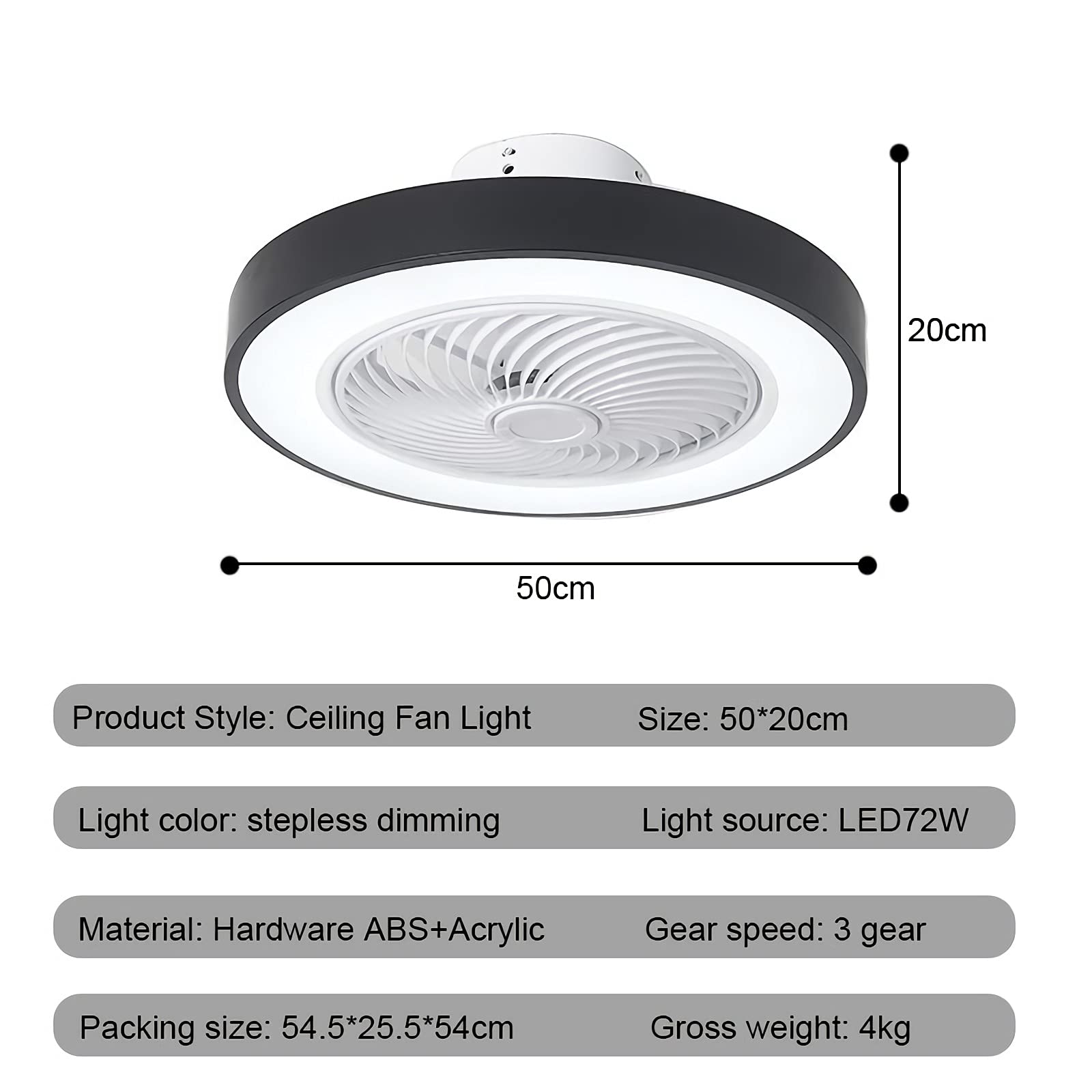 Ventilatore Da Soffitto Vortice Con Luce → Comparatore Migliori Prezzi