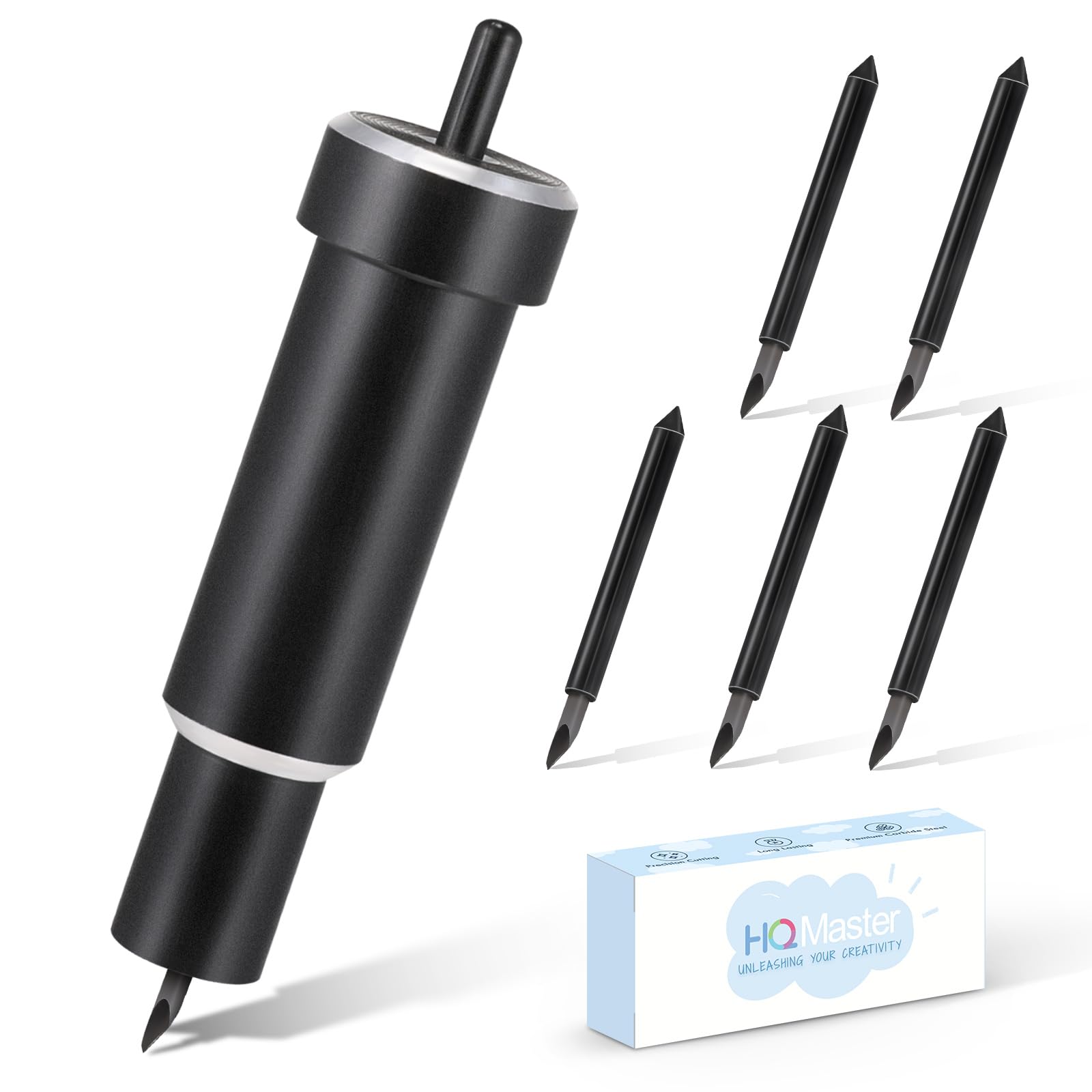 HQMaster Deep Cut Blade and Holder Compatible with Explore 3/Air 2/Air/One/Maker 3/Maker Cutting Machine Replacement Blades for Glitter Vinyl, Cardstock, Adhesive Foil, Vellum