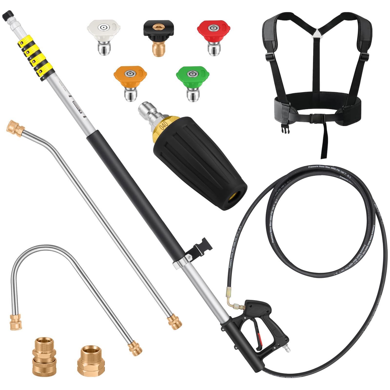 EXTRAFEIN 24 FT Telescoping Pressure Washer Wand