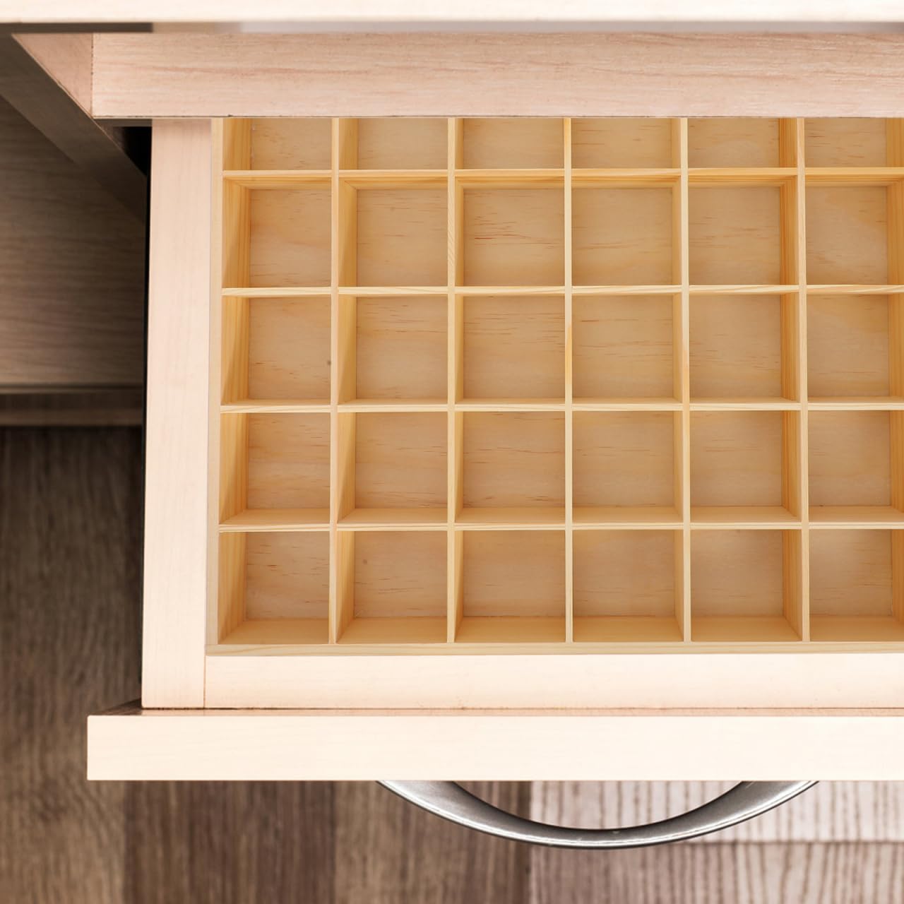 LABRIMP Unterwäsche Organizer mit 30 Fächern Offene Schmuckaufbewahrung für Ohrringe und Halsketten Ordnung für Schublade