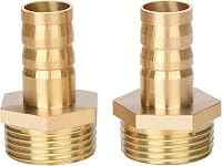 Drado Sárgaréz Tömlőcsatlakozó Adapter 3/4" Külső Menet x 1/2" Tömlővég (14mm) - Tartós Vízálló Kötőelem Kerti Locsoláshoz - 2db Szett 3