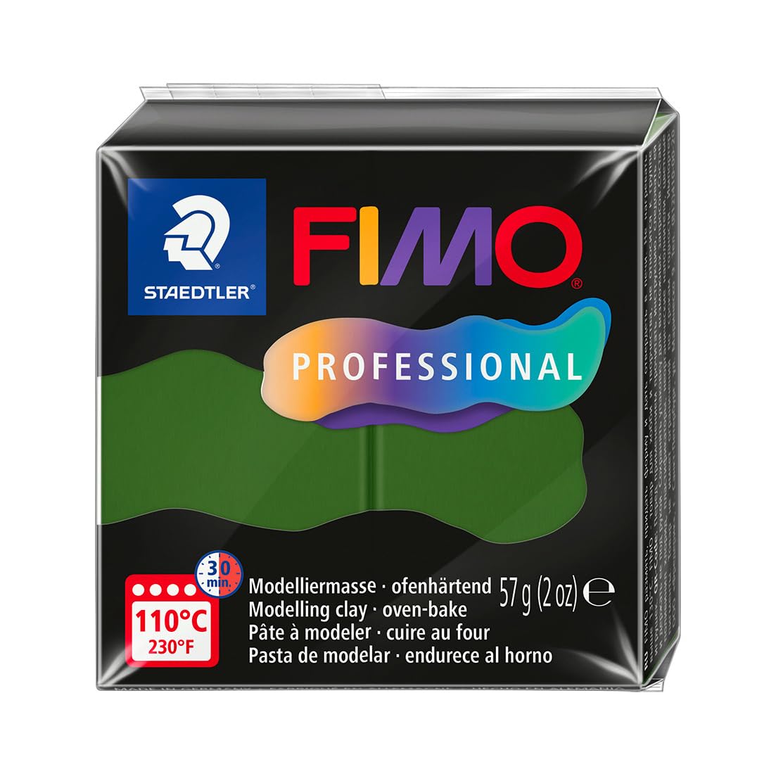 STAEDTLER 8040-57 ST Fimo Prof - Pasta para modelar (57 g), color verde