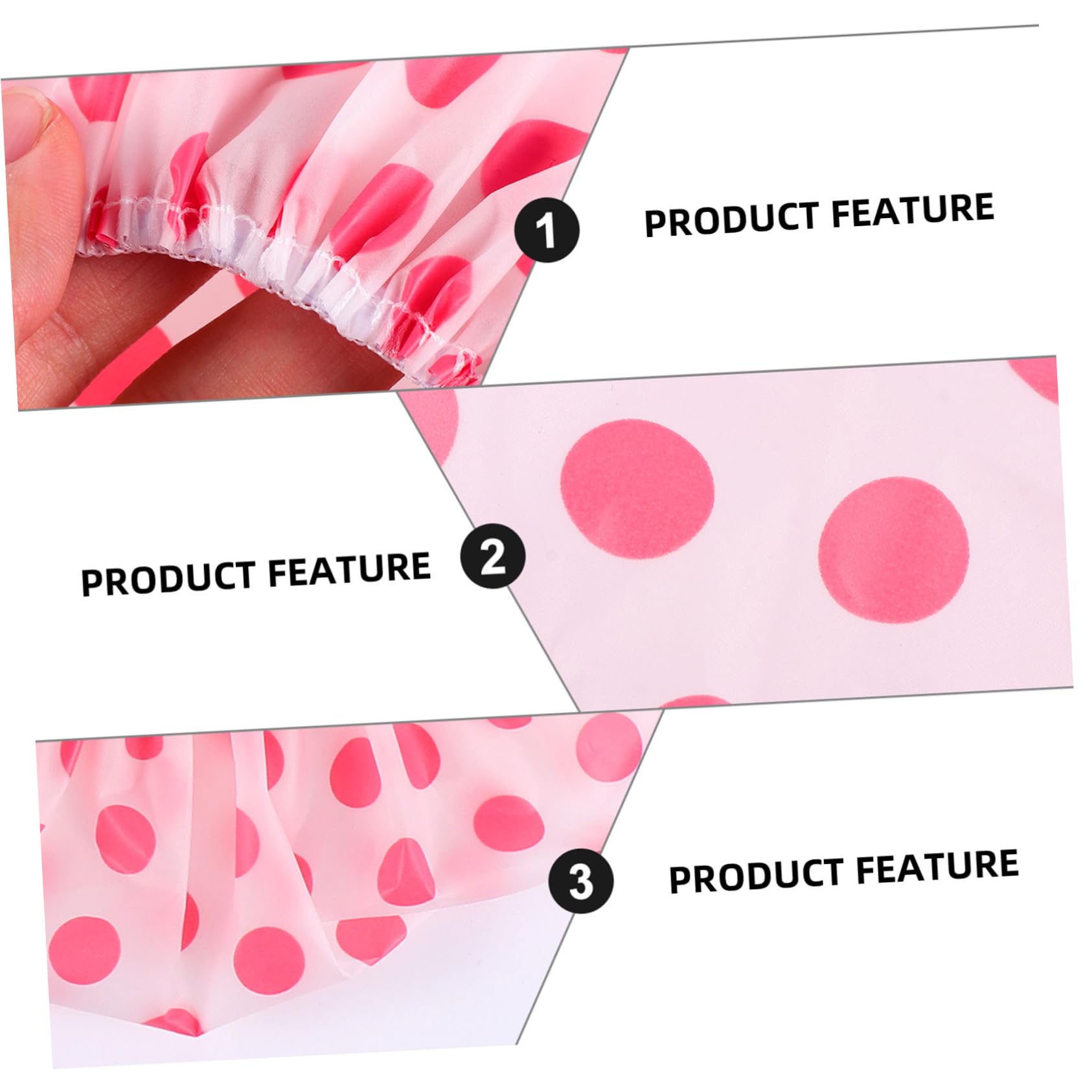 Healvian 18piezas Gorro De Ducha Reutilizable Para Mujeres Capucha De Baño Diseño De Puntos Para Mantener El Cabello Seco y Proteger Estilos Al Dormir