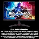 acer Nitro 27” 4K UHD 3840 x 2160 Gaming IPS Monitor | AMD FreeSync Premium | Up to 160Hz Refresh Rate with DFR to FHD 320Hz| Up to 0.5ms | 1 x Display Port 1.4 & 2 x HDMI 2.1 Ports | VG270K V4bmiipx - Image 3