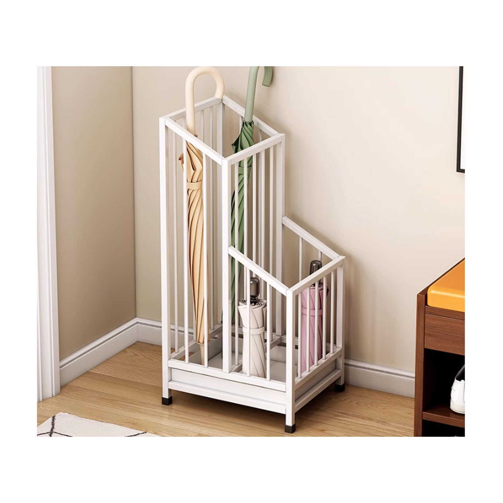 GHHVFEC Heavy Duty Freestanding Umbrella Stand with Removable Drip Tray for Entryway, Office, Hallway Organization