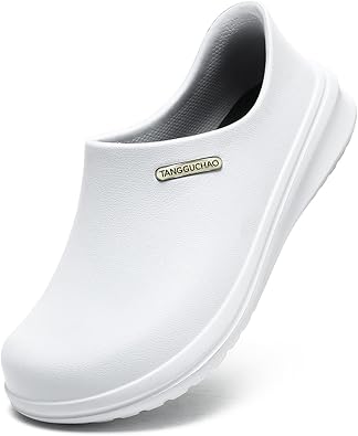 Non-Slip Chef Shoes for Men and Women - Oil Resistant Waterproof Work Shoes with Rubber Anti-Skid Sole, Comfortable Kitchen Clogs for Restaurant, Nursing, and Industrial Use