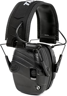 Shooting Ear Protection with Hard EVA Case - Low-profile Compact Noise Reduction Ear Muffs NRR 24dB for Shooting & Hunting - Hearing Protection for Shooting Range - TACBAND