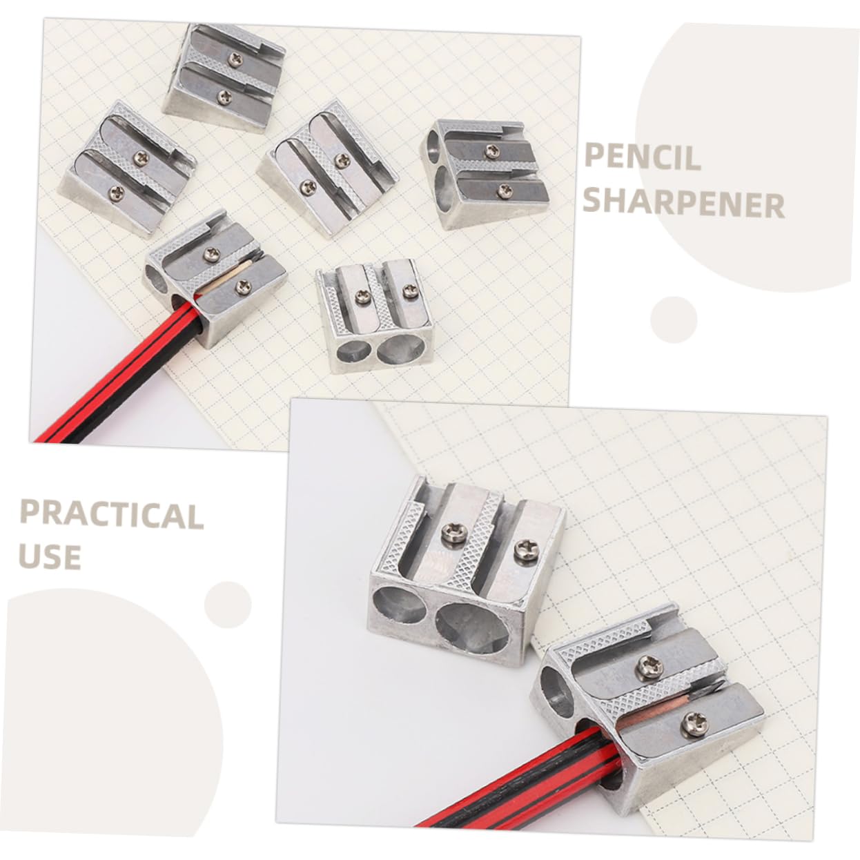 HOMSFOU 5 Set Temperamatite Per Scuola Utensile E Compatto Per Diversi 10 Pezzi*5