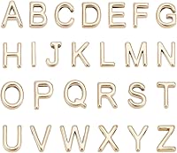 PH PandaHall 52Pcs Gold Letter Beads, Alloy Alphabet ABC Charms Metal A-Z Alphabet Letter Charms Capital Alphabetic Pendants for Valentine DIY Bracelet Necklace Jewelry Making Crafting, 26Pcs/set