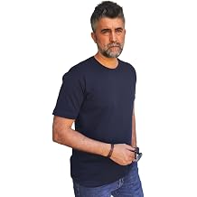 VIEN&KARL Men's Slim Fit Bike Collar Cotton Elastane Basic T-Shirt