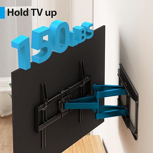 Miniatura 6 de Soporte de pared para TV de movimiento completo para soportes de TV de 37 a 86 pulgadas de hasta 132 libras y soporte de pared para TV para la