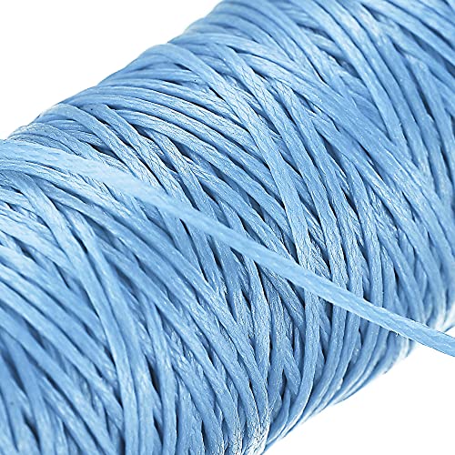 Hilo encerado para cuero 55 yardas 1mm poliéster azul cielo miniatura 5