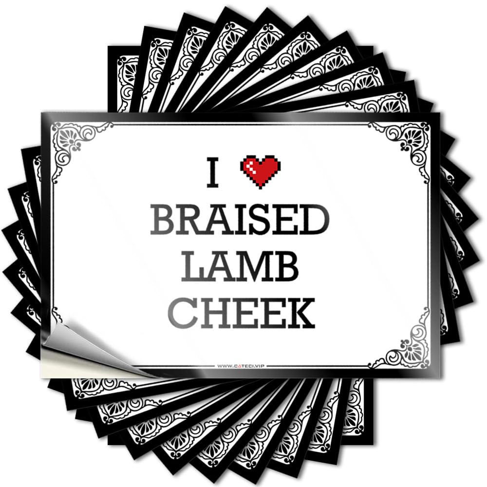 Cute, Bumper Hat I Love Braised Lamb Cheek | Science Lake Life Decor(8X12CM)