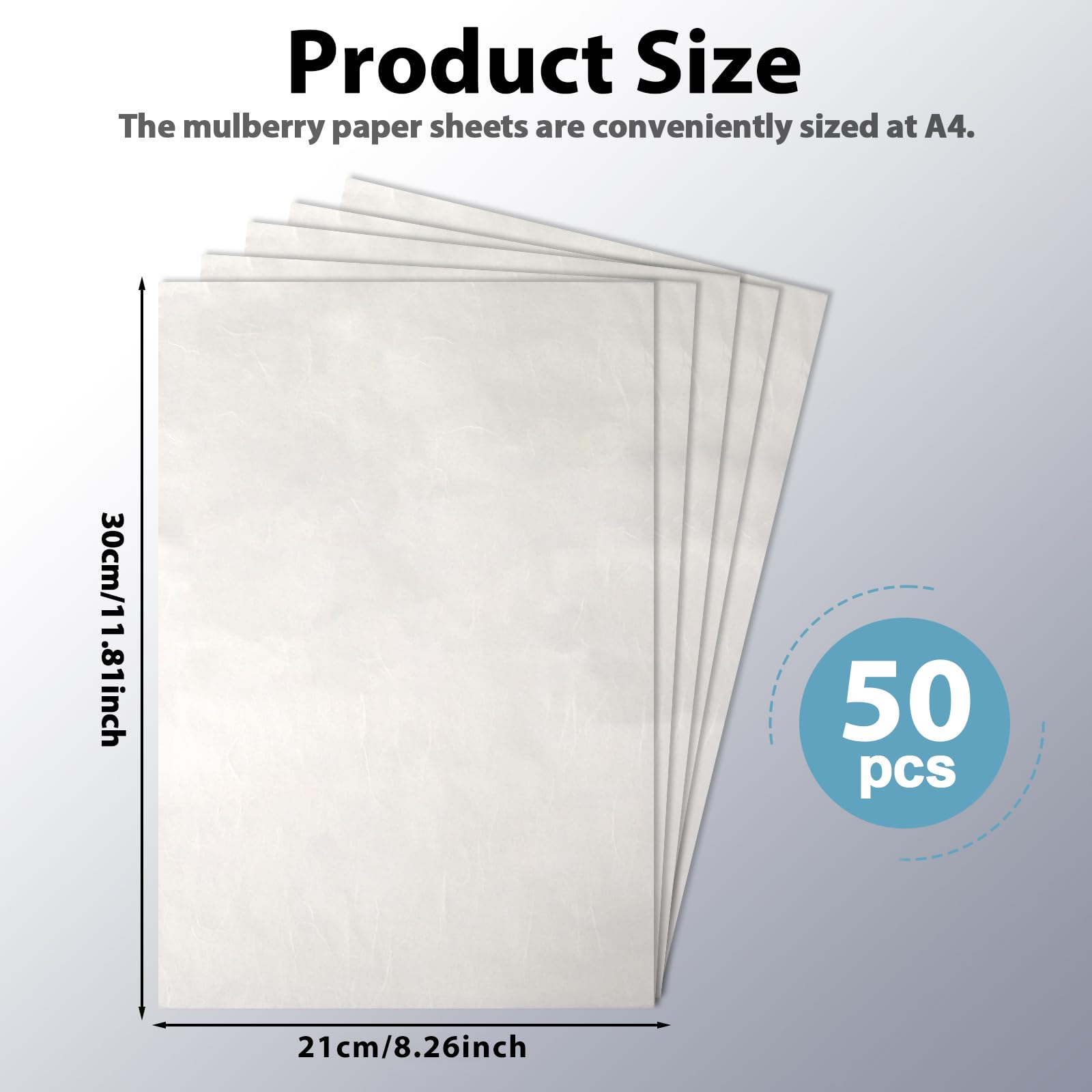 Lot De 50 Feuilles Papier De Riz A4 Naturel – Idéal Calligraphie, Peinture Chinoise & Artisanat