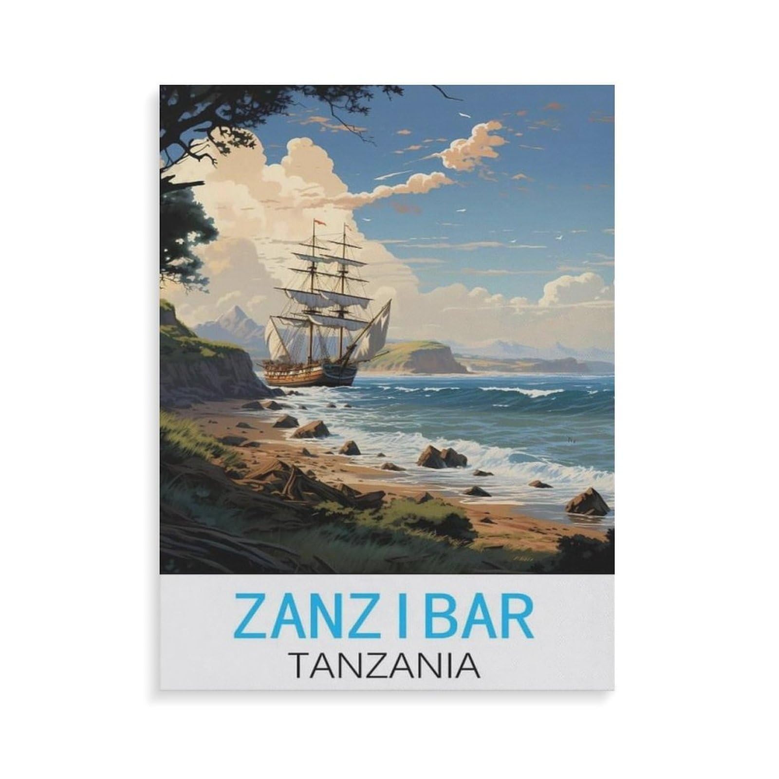 BEAYODKP Zanzibar, Tanzania，Diamond Painting Kits for Adults - 5D Diamond Painting Kit Full Drill, Diamond Art Kits for Home Wall Decor（30 x 40 cm/11.81 x 15.74 inches）-HY30