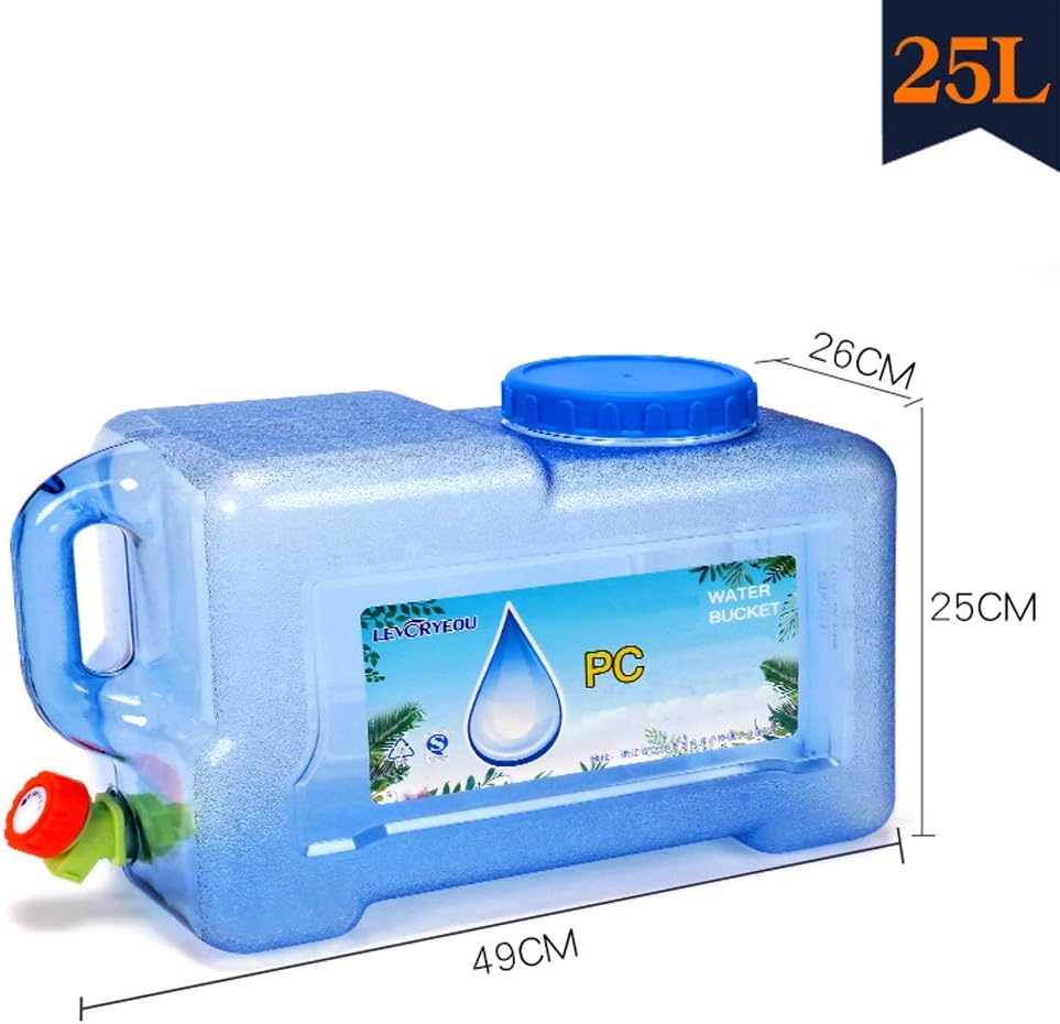 Outdoor Plastic Water Tank with Faucet,Square Water Storage Tank,Portable Water Storage Bucket,for Camping Outdoor Hiking Backpacking,a,20L (A 25L)