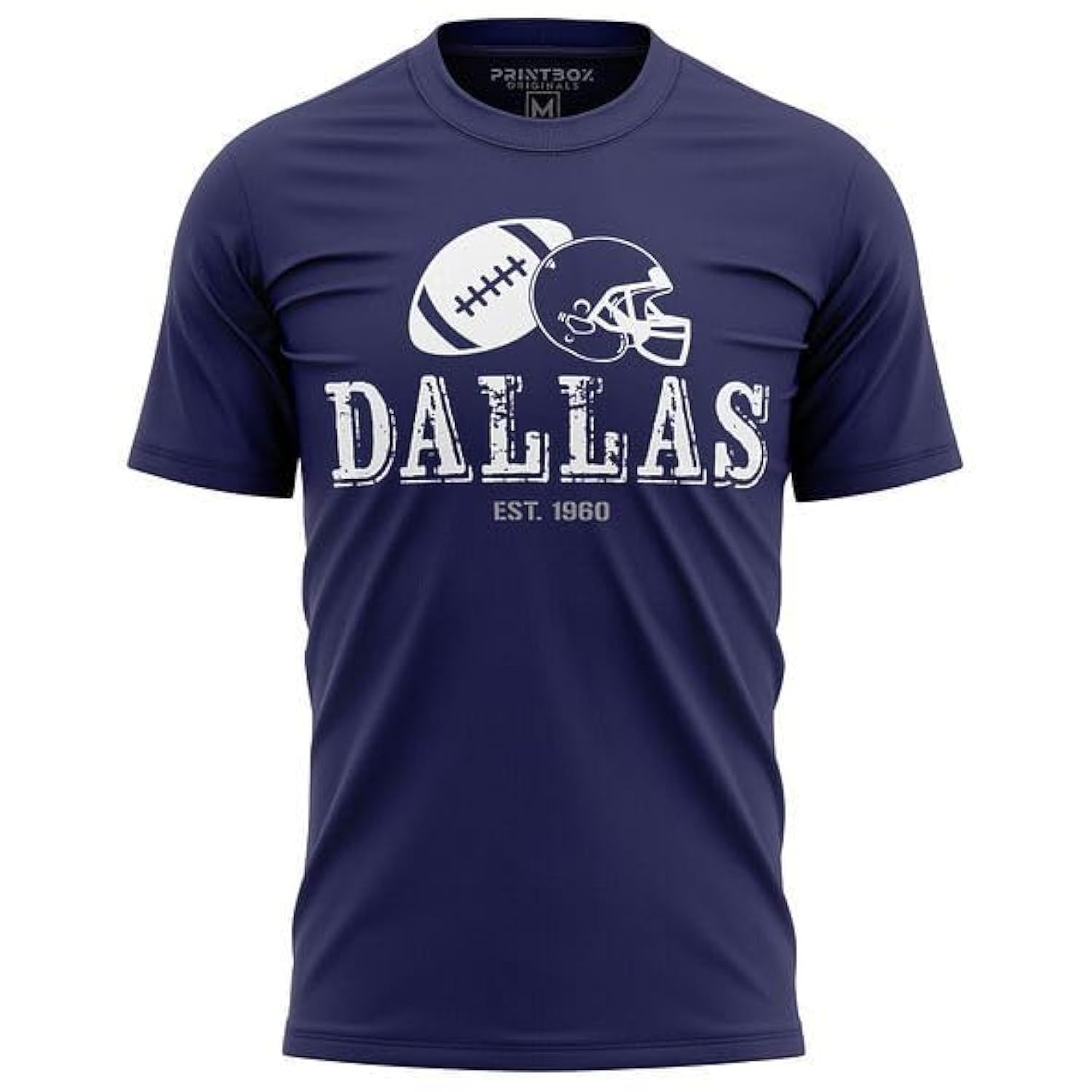 Dallas Shirt for Men, 1960 Distressed Fans Gameday Apparel, Classic Crewneck T-Shirt Navy Blue