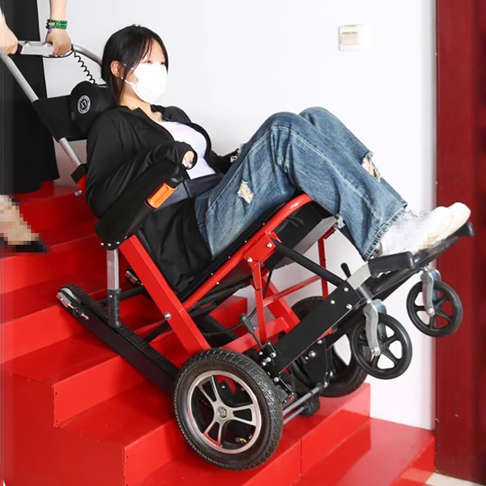 Silla De Ruedas Para Subir Escaleras Manual/Eléctrica 2 En 1, Salvaescaleras De Aleación De Aluminio, Batería De Litio Grande De 29 V 13 A, Plegable,A
