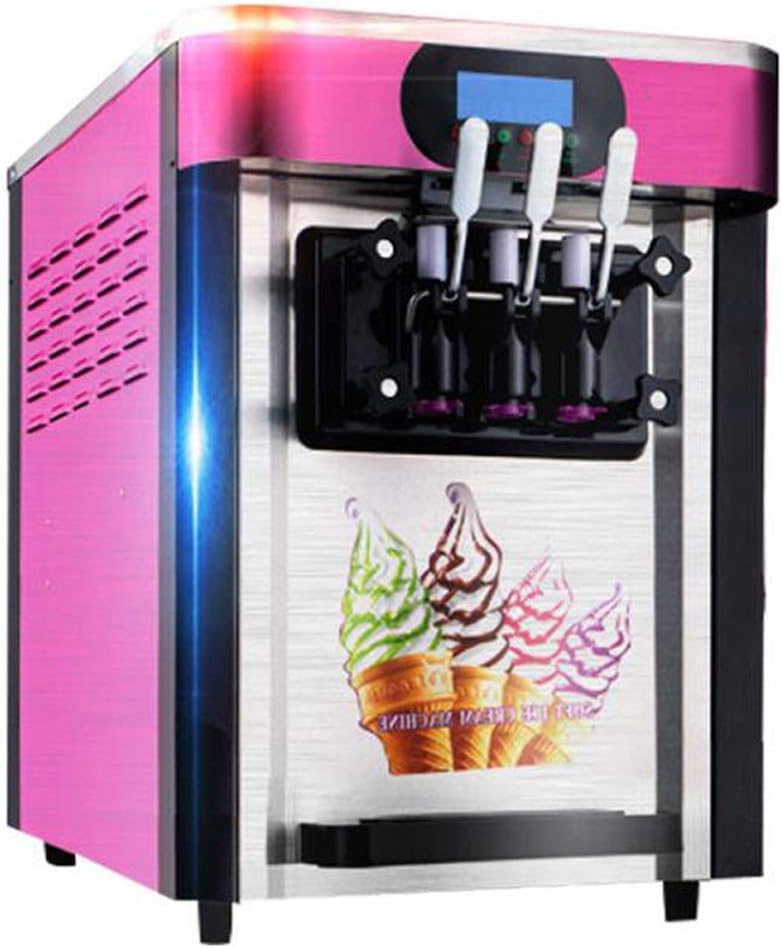 Ice Cream Machines, Commercial Soft Ice Cream Machine, Soft Ice Cream Maker, 110V 20L/Hour Ice Cream Maker Machine with Three Flavor