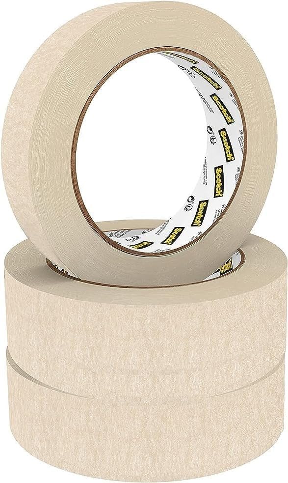 Scotch Classic Masking Tape, Promo Pack of 3 Rolls, 36 mm x 50 m, Beige - Image 3