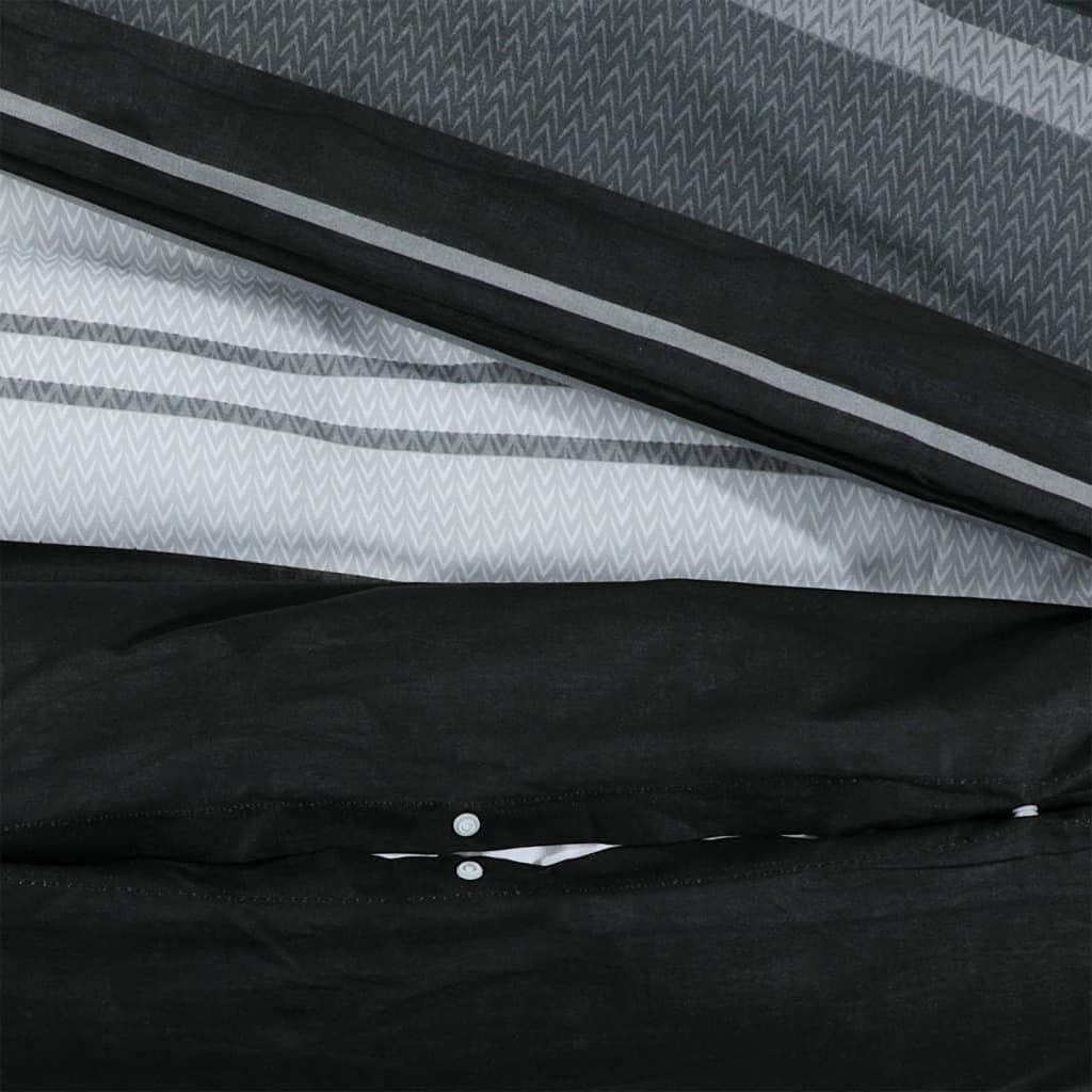 Completo Lenzuola in Cotone, Morbido e Antipiega, Completo lenzuola, biancheria da letto, Adatto per Camera da Letto e Letto Singolo, Bianco e Nero, 135x200 cm