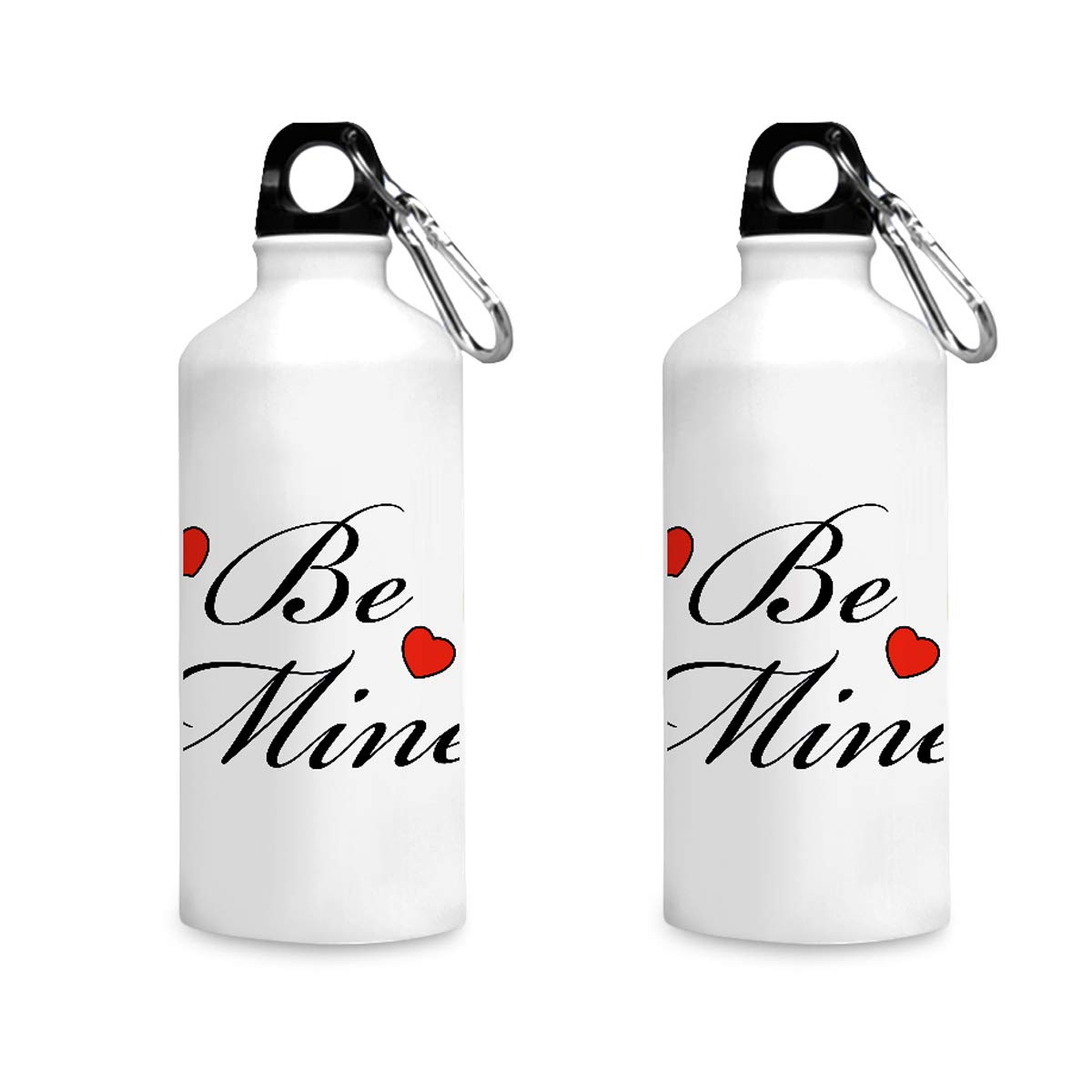 Motivate Box India Aluminum Be Mine Printed Sipper Bottles, 750 Ml, White, 2 Piece-image-12