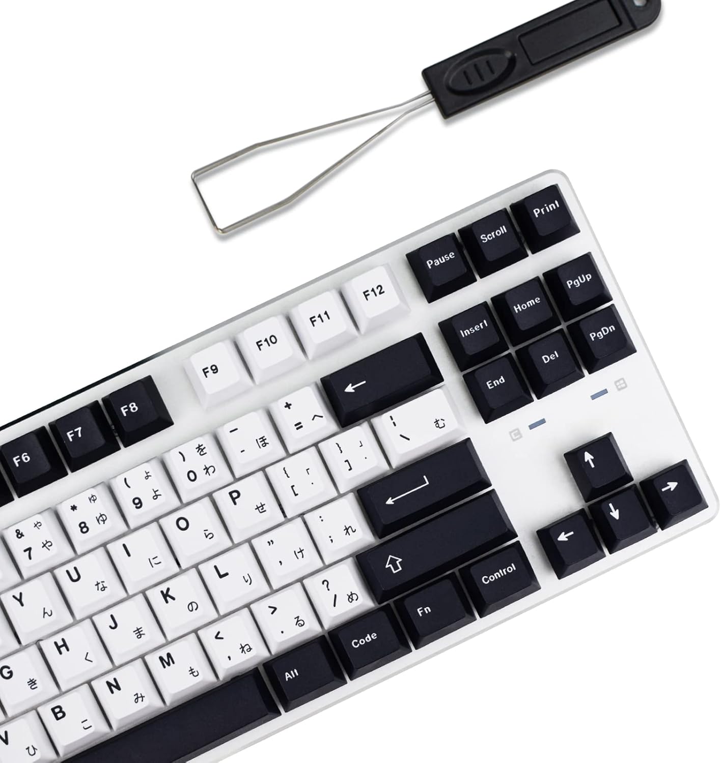 MOLGRIA Keycaps, 129 Set PBT Cherry Profile Dye Sublimation, Custom Japanese Font Keycaps for Gateron Kailh Cherry MX Switch 104/87/74/61 60 Percent Keyboard (Central White)