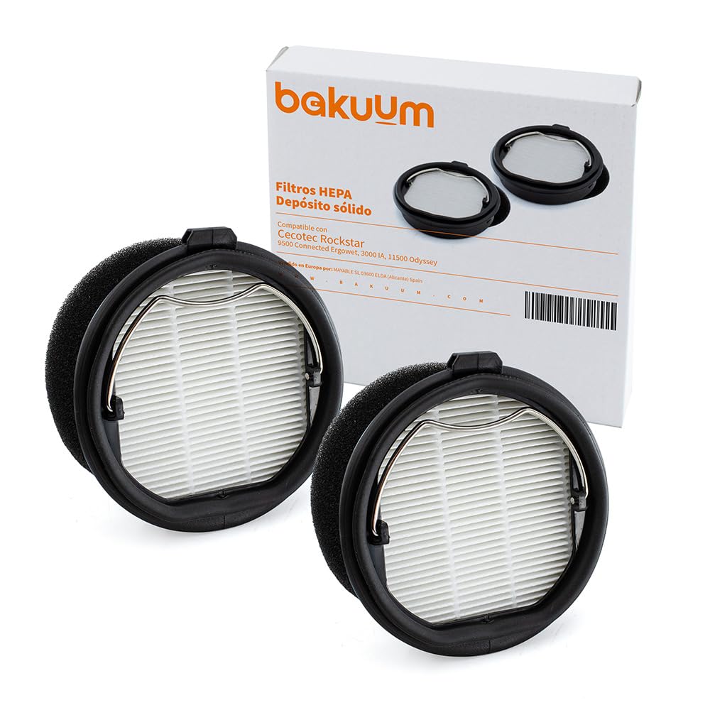 Pack de 2 Filtros para Conga Rockstar 9500 Advance Ergowet | Rockstar 11500 Odyssey Ergoflex | Rockstar 11500 Odyssey Ergowet (no valido para 9500 Lunar ni para 11500 Odyssey Station)