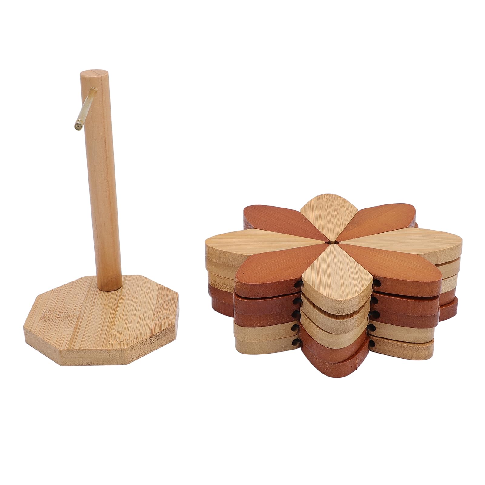 Dessous de plat en bois extensible pour plan de travail de cuisine - Set de dessous de plat décoratif