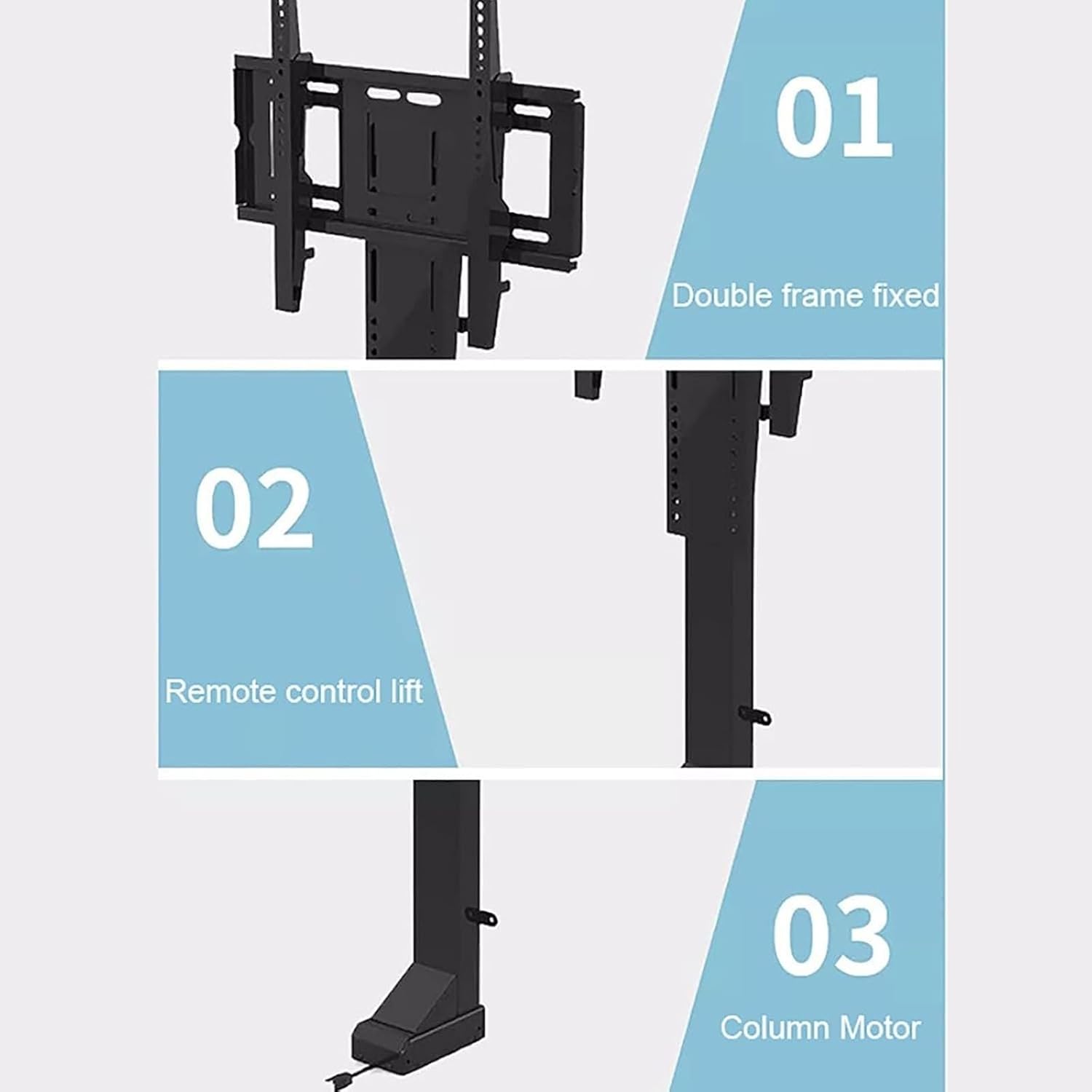Tv Mount - Adjustable TV Stand for 42-70 Inch TV, Telescopic Monitor Lift, Can Be Hidden in The Cabinet, Load-Bearing Capacity Up to 60 Kg, Suitable for Multiple Scenarios(575-1225