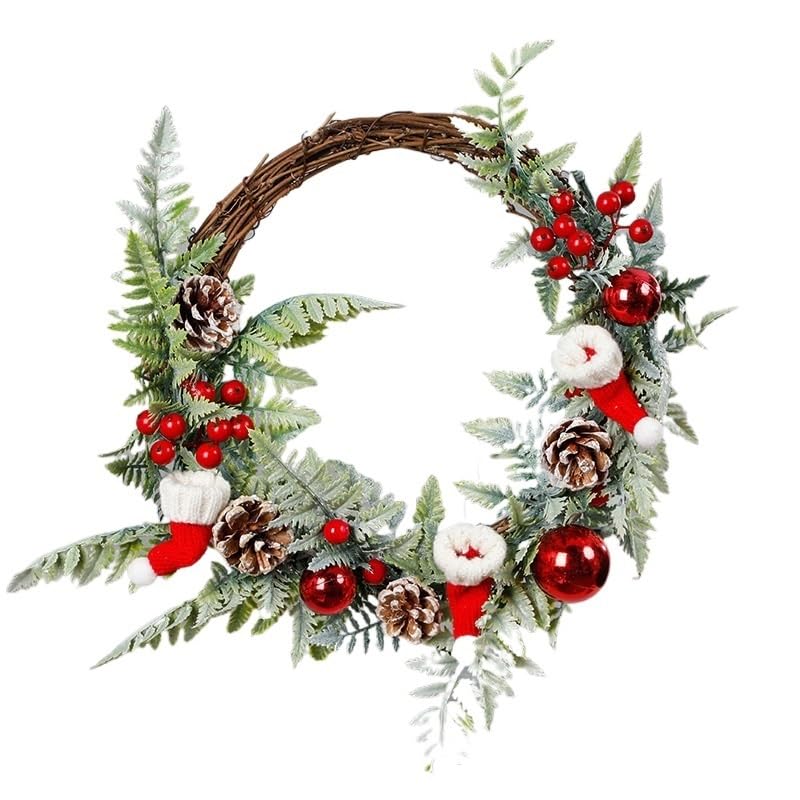 Couronne de Noël décorée pour ornements de table d'hiver du Père Noël