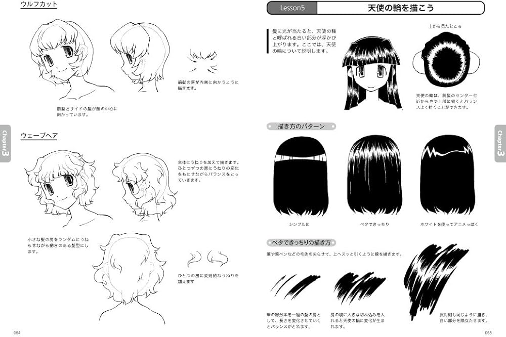 Amazon.co.jp: マンガ作画資料 写真と図説でわかる髪型上達ガイド