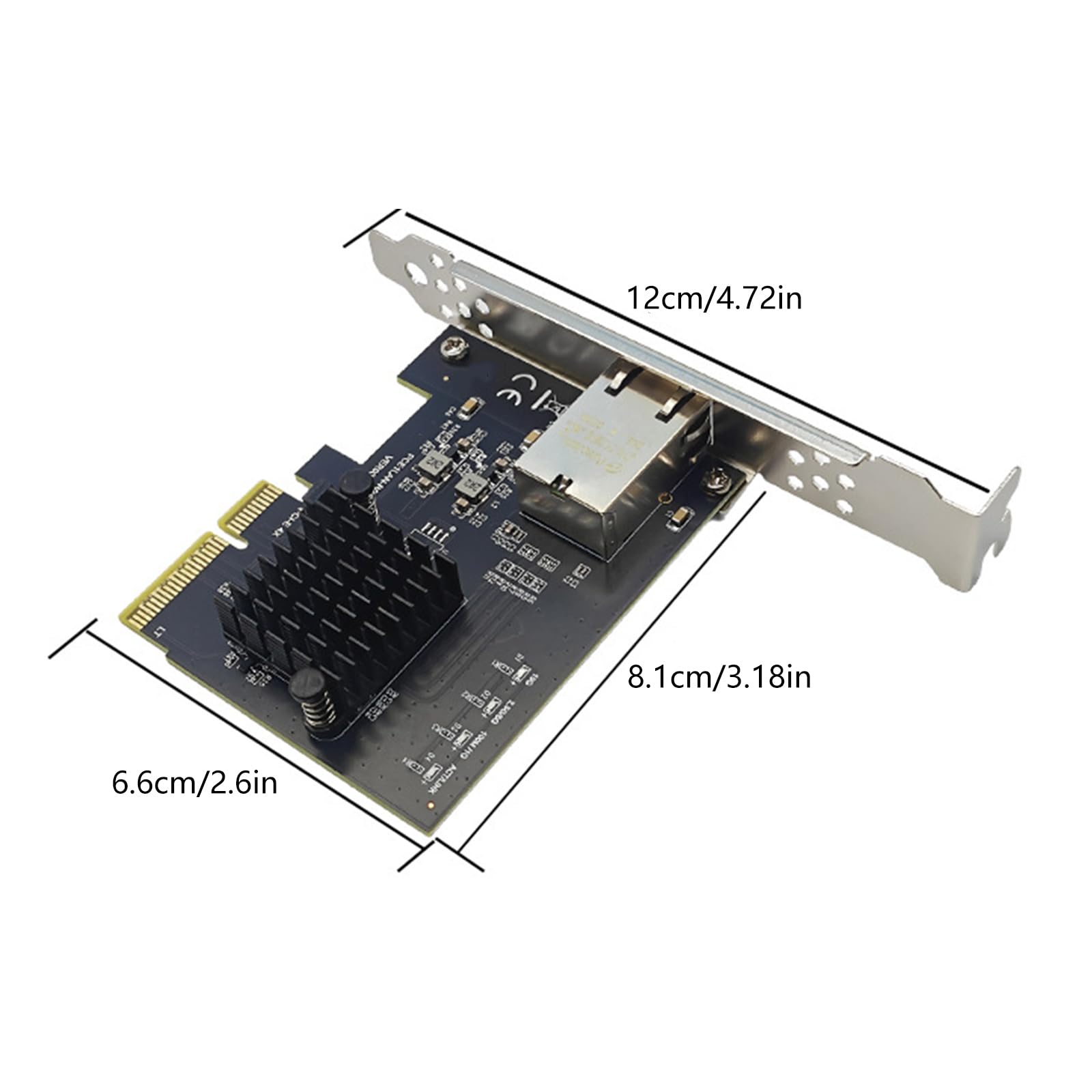 Scheda di rete Ethernet 10Gbps PCIE3.0 4X a RJ45 Scheda adattatore Gigabit Ethernet 10000Mbps per server desktop a bassa latenza