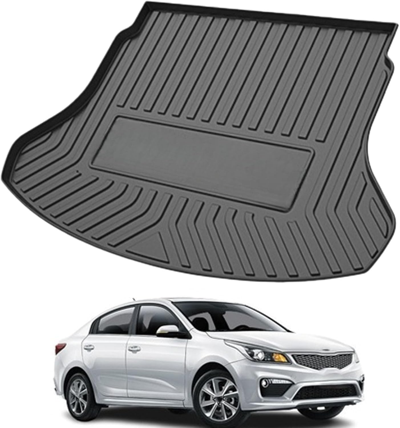 SUNJIEF Bootmat for Kia K2 Sedan 2017-2018 easyclean protector