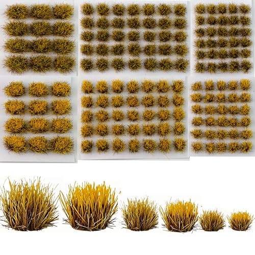 Spriplant Tufts - Battlefield 154 Pcs 3 Sizes -Terrain Model Kit for Miniature Bases & Model Grass Tufts -Diorama Supplies & Diorama Grass for Mini Basing & Gaming Scenery (Withered Winter rass)