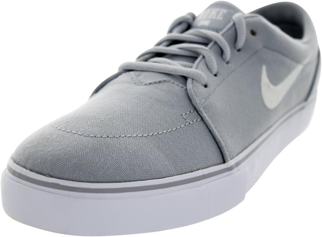 NIKE Men's Satire Canvas Wolf Grey/Whie Skate Shoe 8.5 Men US