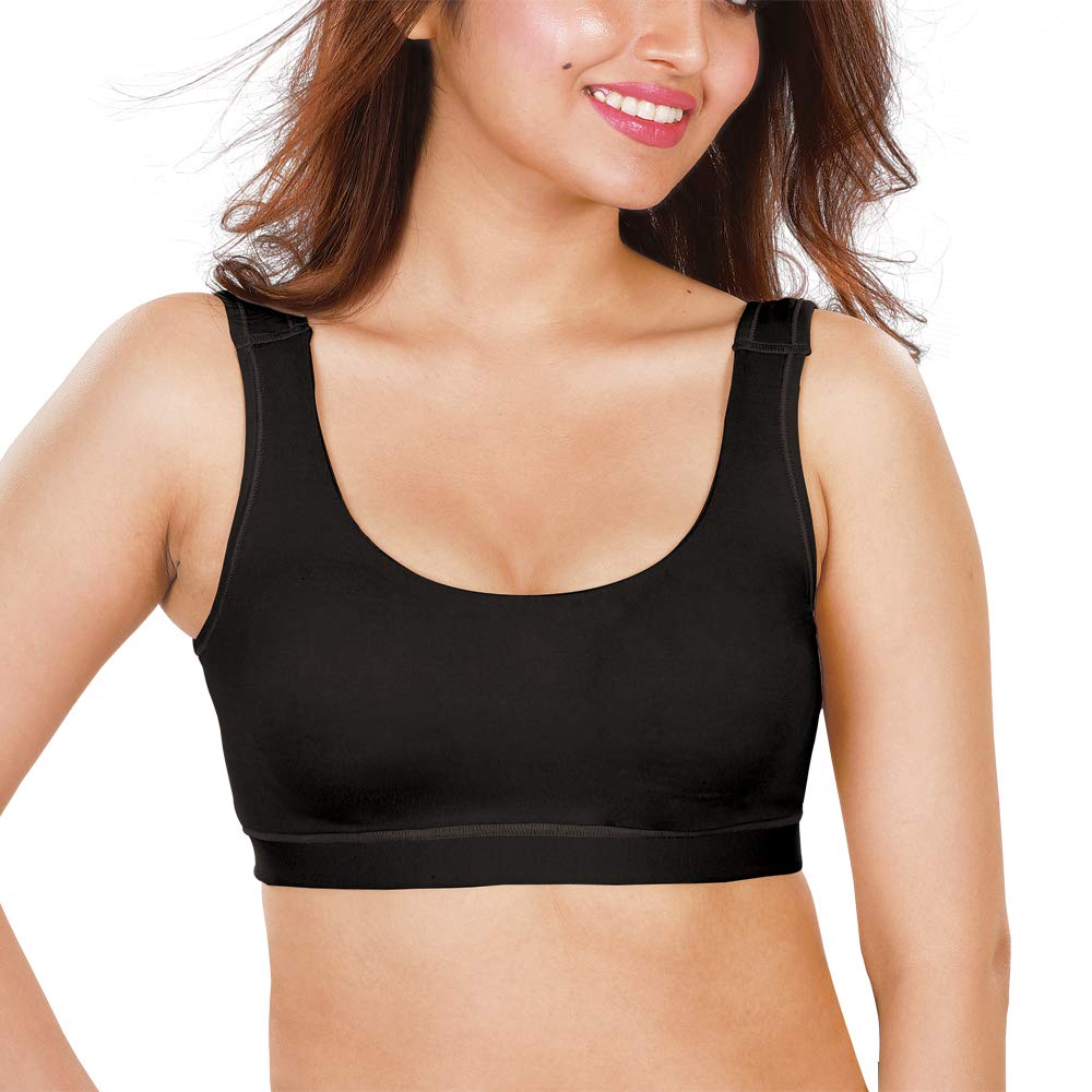 dermawear Women's Blended Cotton Non Padded Non-Wired Sports Bra SB-1104-picture-2