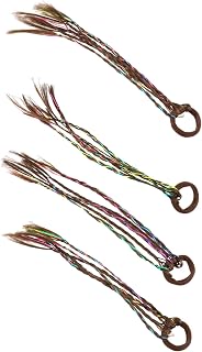 OATIPHO 4 Piezas Peluca Pegatinas Equipo Gemas Para El Cabello Adornos Para El Cabello De Los Juguetes Accesorios Tocado De Peluca Colorida El Plastico Brown