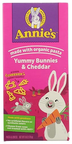 Annie's Homegrown Bunny Shape Pasta & Yummy Cheese, 6 onzas, paquete de 3