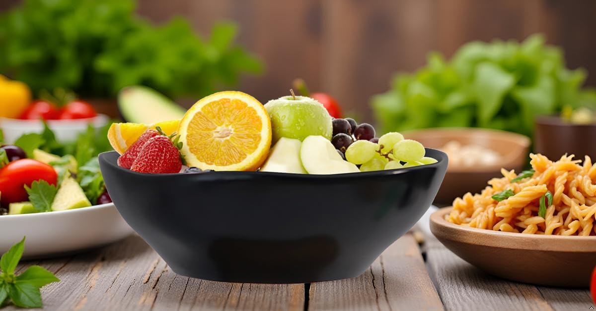 9'' Serving Bowls for Dining Table,42oz Deep Bowl for Soup, Cereal, Ramen, Pasta, Salad, Dishwasher & Microwave Safe, Easy Clean