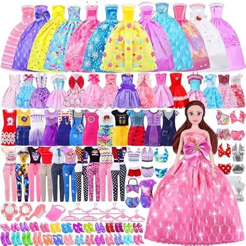 110+ Pcs Doll Clothes and Accessories Set Cover