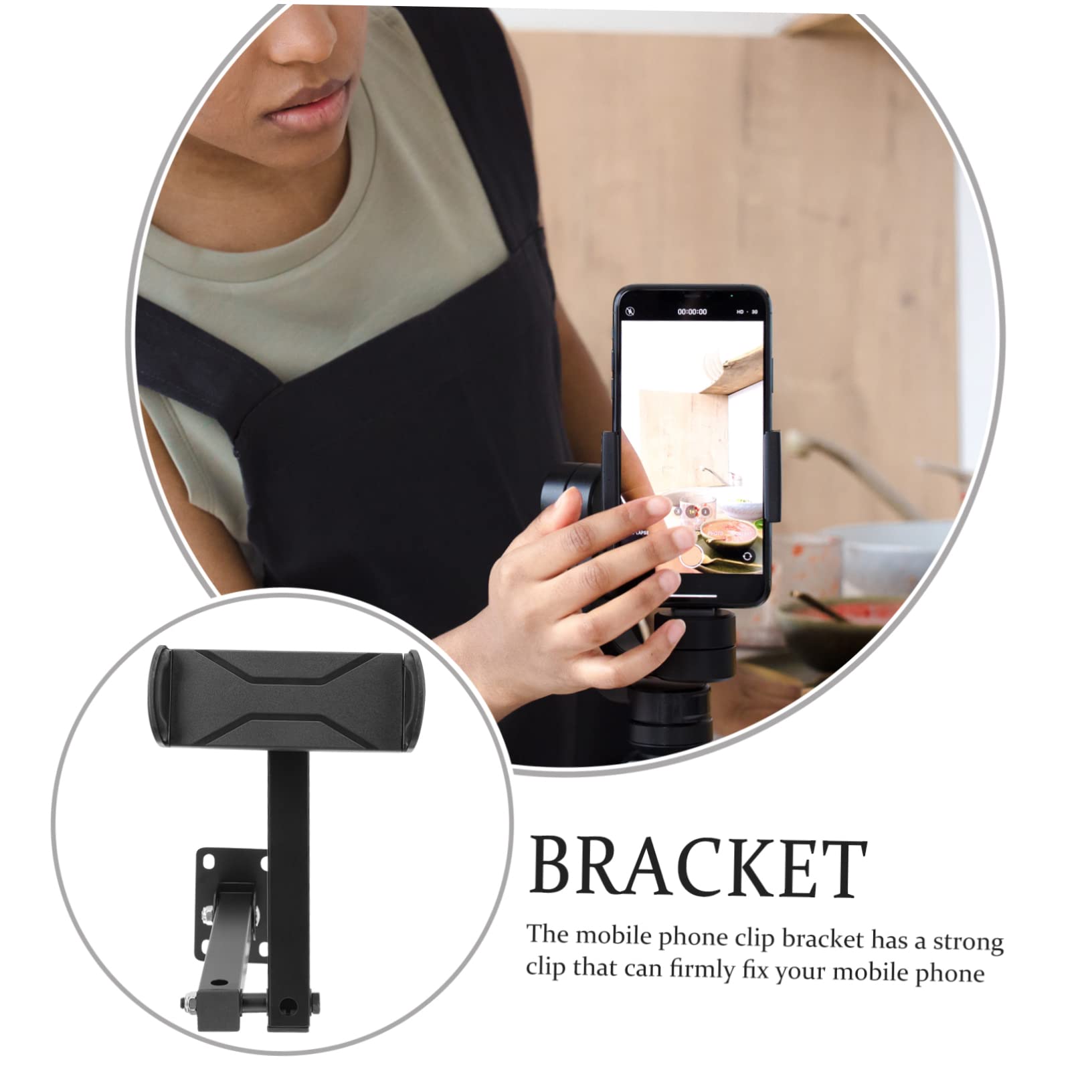 POPETPOP Supporto Da Muro Per Smartphone e Tablet Braccio Regolabile Multi-angolo Per Videochiamate e Streaming Porta Dispositivo Flessibile Per Casa e Ufficio