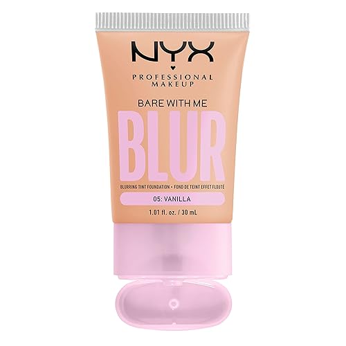 Miniatura 7 de NYX PROFESSIONAL MAKEUP Bare With Me Blur Skin Tint Foundation Maquillaje con matcha, glicerina y niacinamida, vainilla