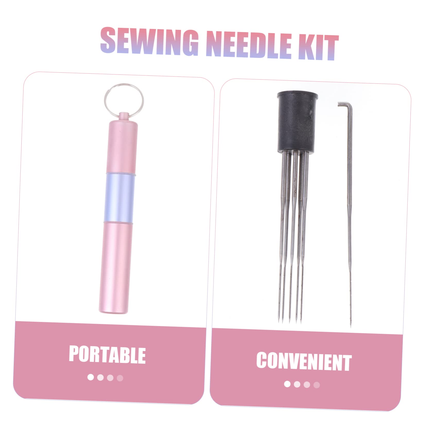 HAWILLOSCH Felting Punch Needle Set 6pc Felting Tools DIY Craft Kit for Pillow Rug Making