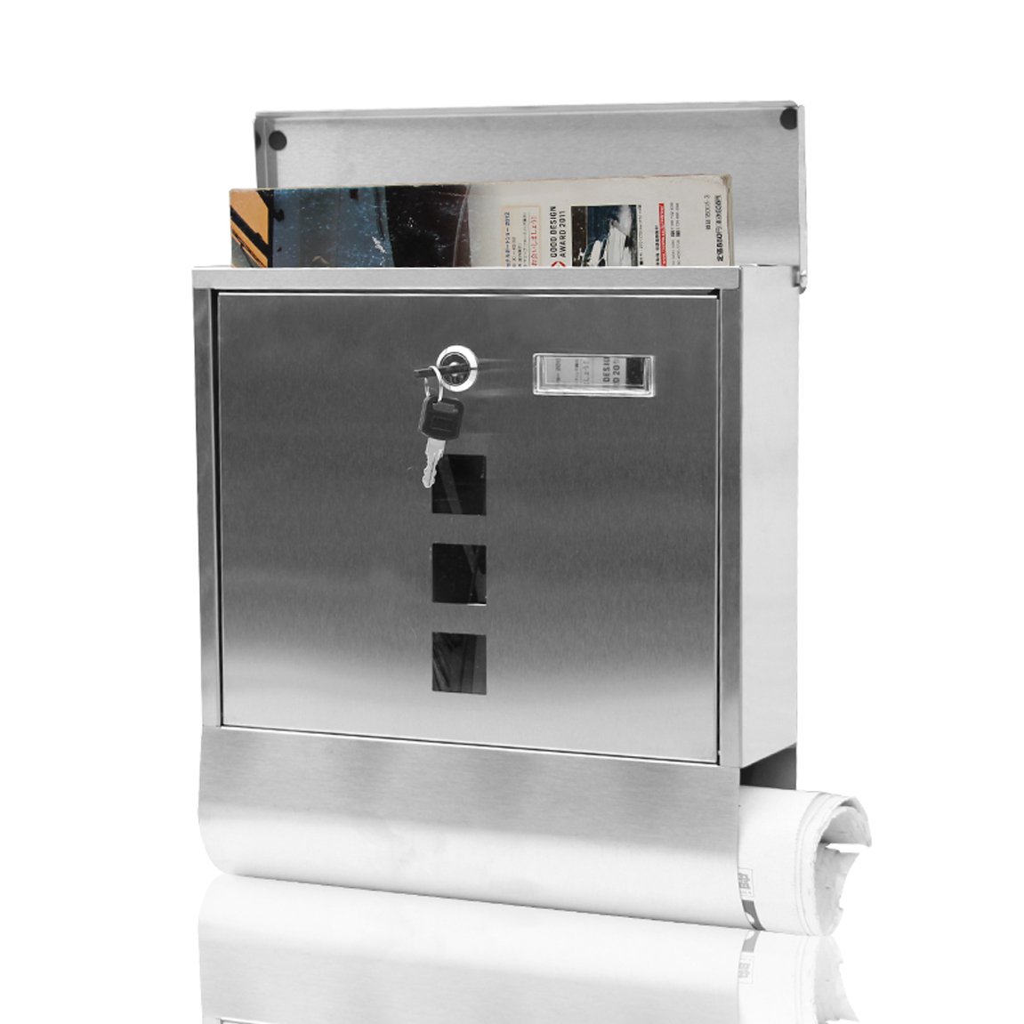 Edelstahl-Briefkasten für den Außenbereich, Wand, Zeitungsraum, Outdoor, wasserdicht, Briefkasten, Vorschlagsbox