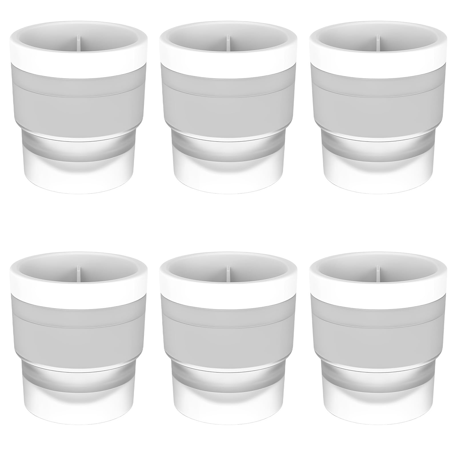 6PCS Ice Ball Mould,Round Ice Cube Moulds for Making 6cm Ice Balls,Easy Demolding and Complete Removal of Ice Balls,Suitable for Whisky,Cocktails and Beverages.