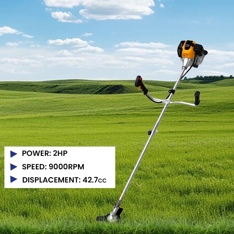 INGCO GBC5434421 in a grassy field, highlighting its power, speed, and displacement.