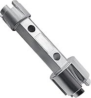 Vista 1 de Llave removedor de drenaje de bañera - Herramienta de aleación de zinc de doble extremo para baño y casa de baños