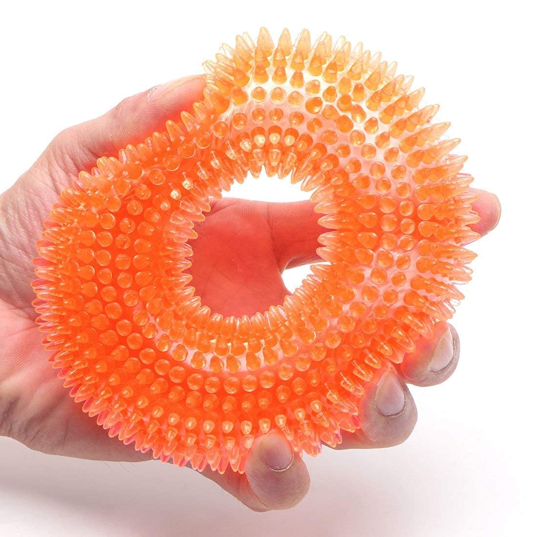 RvPaws Pet Puppy Dog Squeaky Chew Toys for Aggressive Chewers Dental Teething Cleaning [Non-Toxic Soft Natural Rubber], Cute Crystal Ring Design -4.92 inches (Color May Vary) (B09B7LPZZ3) Amazon Price History, Amazon Price Tracker